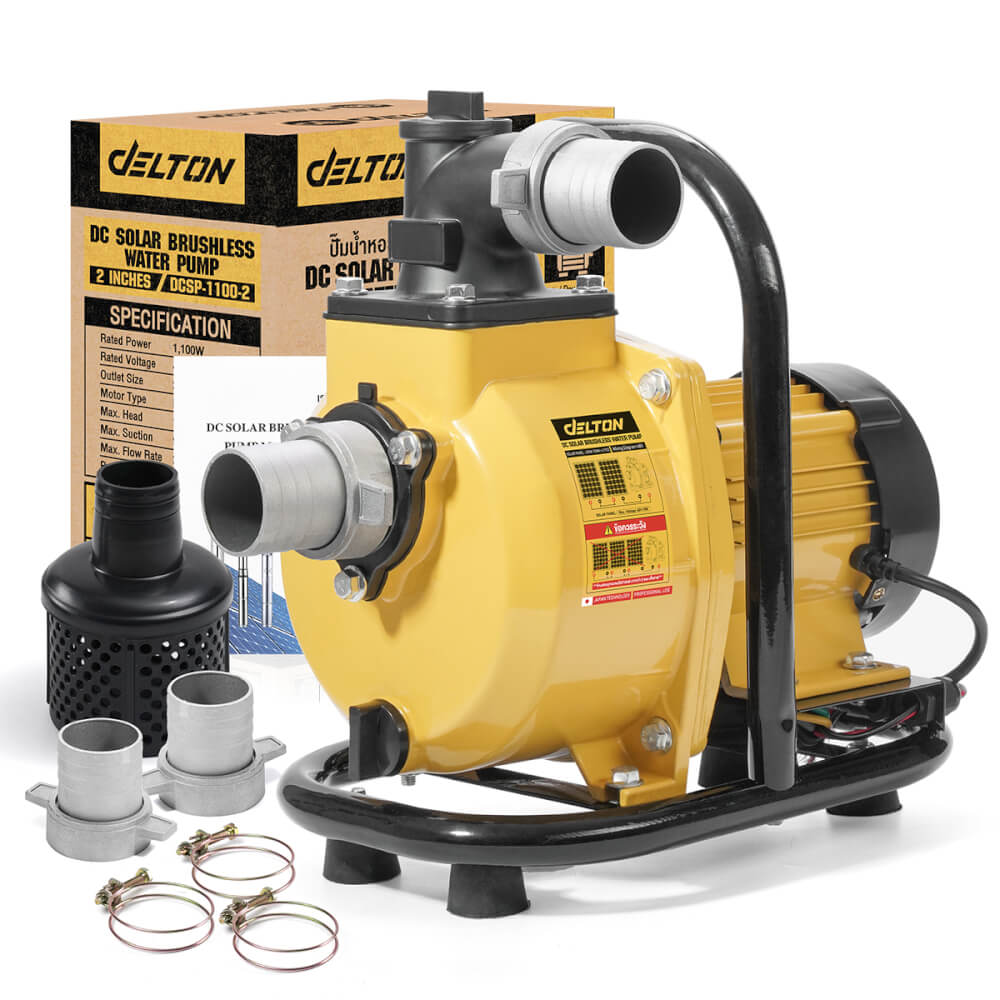 ปั๊มหอยโข่งโซลาร์เซลล์ (เฉพาะตัวเครื่อง) DELTON รุ่น DCSP-1100-2 ขนาด 2 นิ้ว 1,100 วัตต์